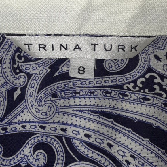 Trina Turk Blue Paisley Silk Dress - Picture 6 of 8